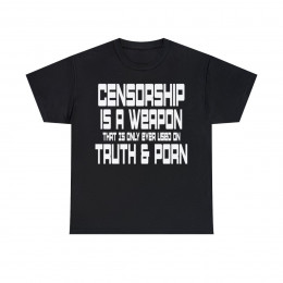 Censorship is a weapon used on TRUTH  and Porn Short Sleeve Tee